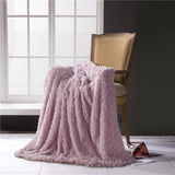 Feather Faux Fur Throw