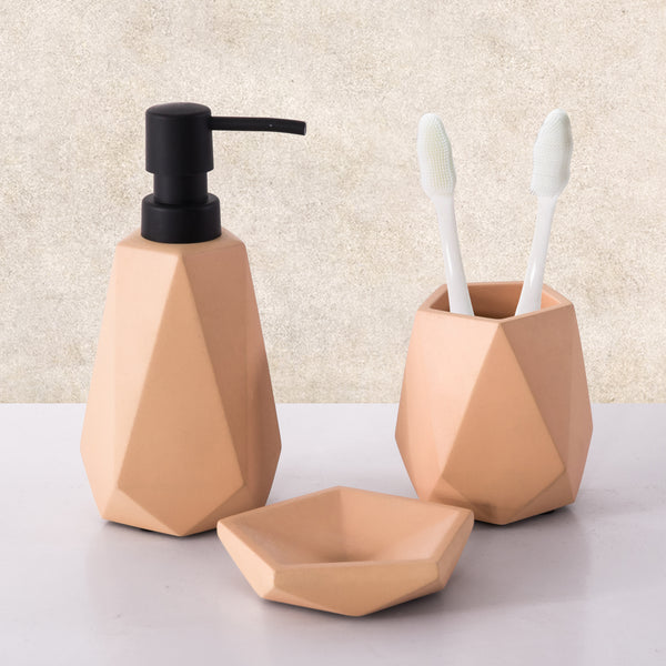 Coral Concrete Bath Accessories Sets