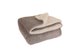 Champagne Rain Sherpa Throw - Grey