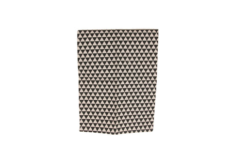 Black Geometric Cotton Apron Set - Towel