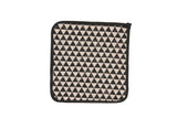 Black Geometric Cotton Apron Set - Pot Holder