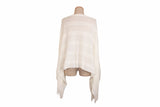 Braided Knitted Button PonThrow (Poncho + Throw)