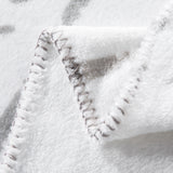 Glitter Fringe Stripe Fleece Throw