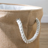 Printed Linen Laundry Hamper