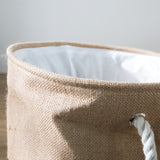 Printed Linen Laundry Hamper