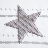 Faux Fur Star Stitched Stripe Fleece Throw