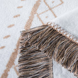 Glitter Fringe Stripe Fleece Throw