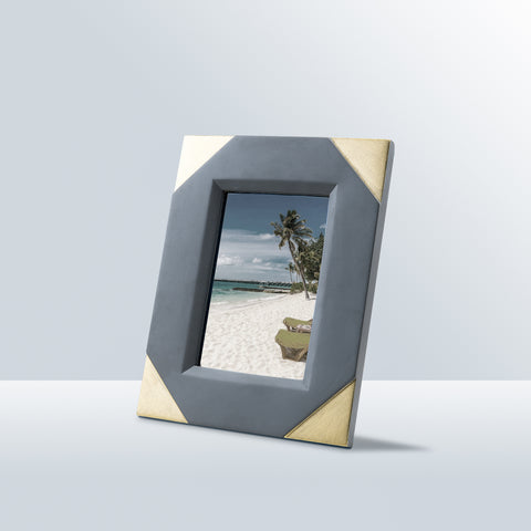 Concrete Metallic 4 x 6 Picture Frame