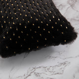 Rabbit Faux Fur Foil Print Zipper Bag
