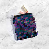 Sequin Zipper Pouch Bag