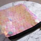 Sequin Zipper Pouch Bag