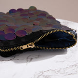 Sequin Zipper Pouch Bag